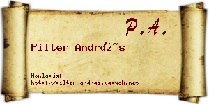 Pilter András névjegykártya